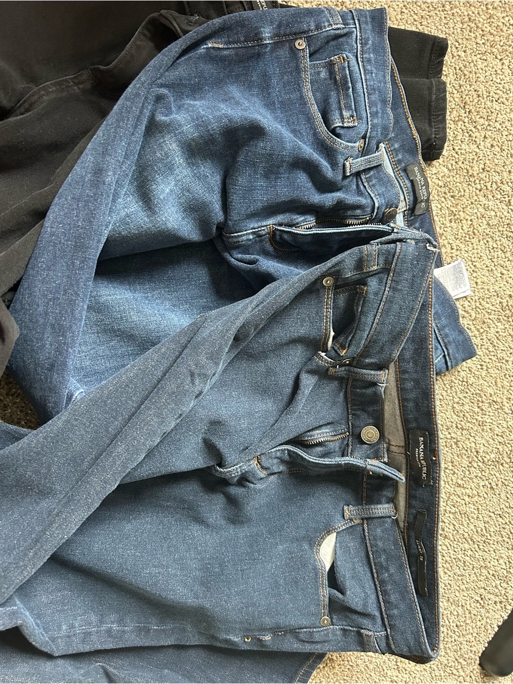 Bundle of 3 Banana Republic skinny stretch jeans/jegging back and blue - Picture 3 of 3